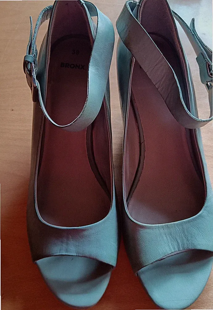 Bronx Damen Wedges Gr. 39 türkis Minze