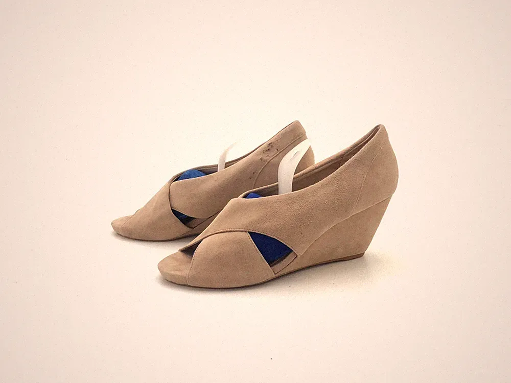 Buffalo Damen Sandale Sandalette Pantolette Beige Gr. 38 (UK 5)