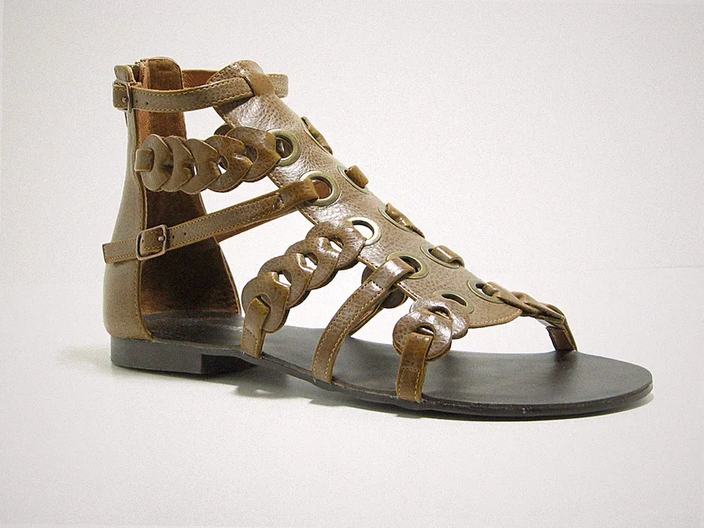 Buffalo Girls Römersandalen Keilabsatz Sandaletten Pumps Wedeg Sandalen Riemchen