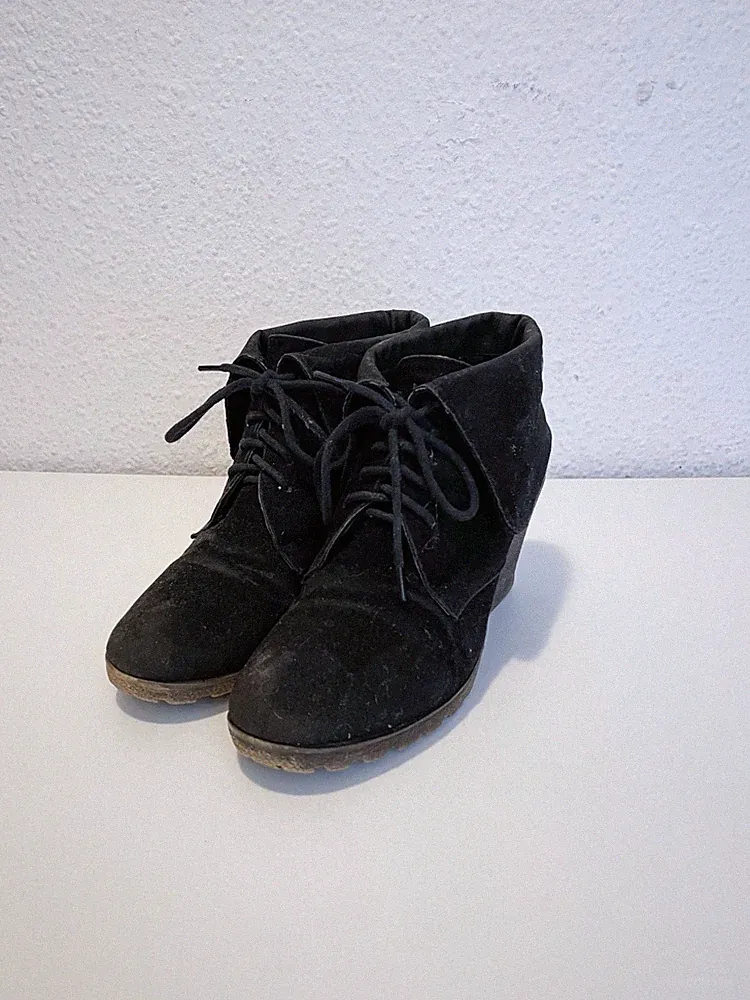 Buffalo Wedges Stiefeletten mit Keilabsatz Schnürschuh Herbst Übergang Gr. 37