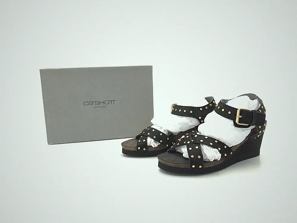 Ca-Shott Copenhagen Damen Sandale Sandalette Pantolette Schwarz Gr. 41 (UK 7)