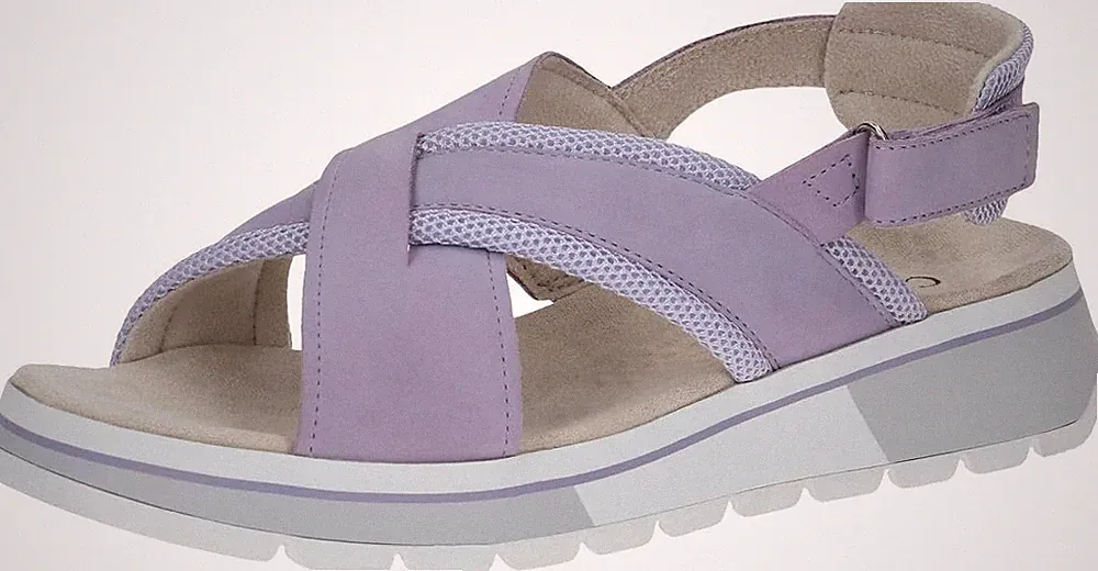 Caprice Sandalen 9-28704-20 Nubuk Flieder Climotion Keilabsatz 4 cm SALE