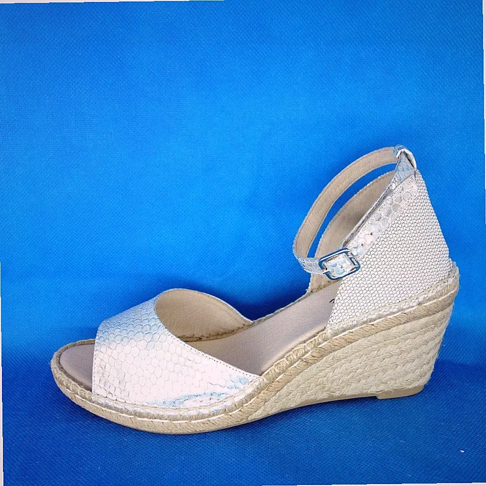 Carmen Saiz Sandalen Creme 37 41 Damen Schuhe Sommer Espadrilles Leder Np 99 Neu