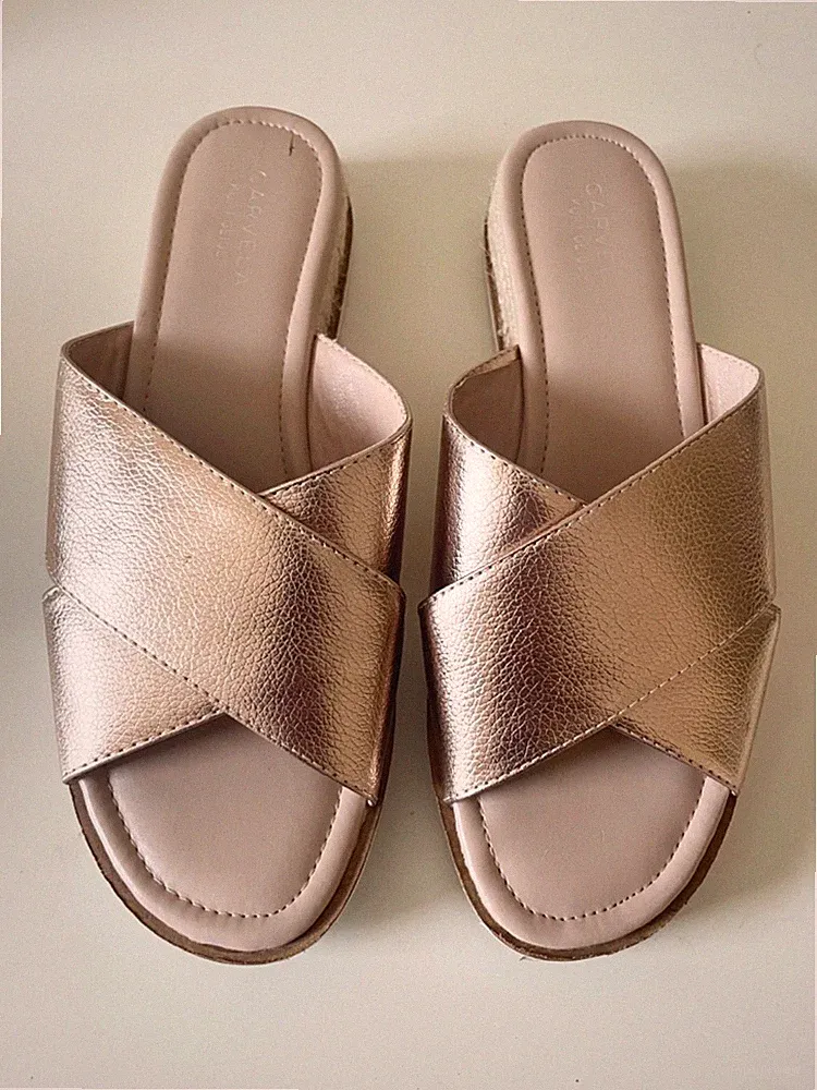 CARVELA GOLD KEILABSATZ SLIDER GRÖSSE 7/40