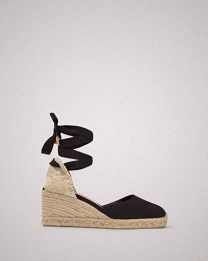 Castañer Carina Espadrilles Wedges Keilabsatz Schwarz 39 NEU OVP Sandalen 7cm