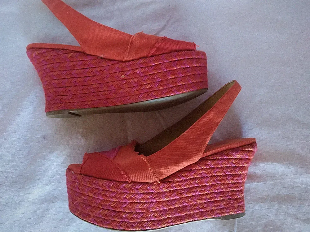 Castaner Sandale Espadrilles mit Keilabsatz rosa rot 37