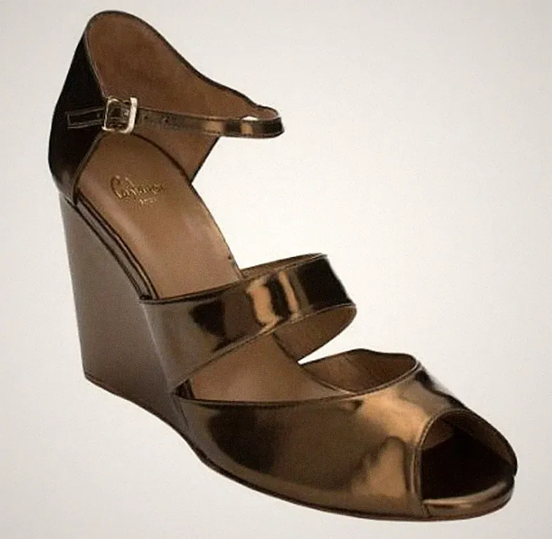 Castaner Sandalen 41 / 40 St Malo Leder Bronze Absatz 10 cm NEU 220€ Castañer