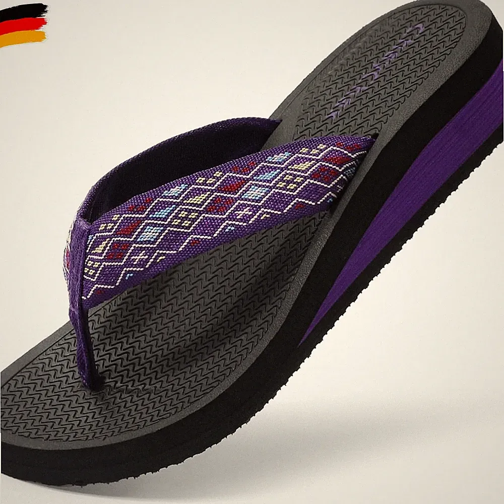 ChayChax Zehentrenner Damen Bequem Flip Flops Sommer Pantoletten Plateau