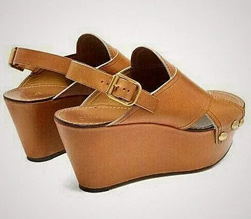 CHLOE MISCHA PLATFORM WEDGES SANDALS SANDALEN MULES SCHUHE SHOES PUMPS HEELS 36