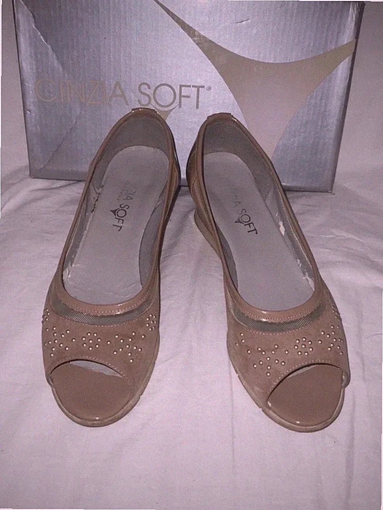 Cinzia Soft Damenschuhe, bequeme Linie, Farbe taupe, Gr. 38 IT