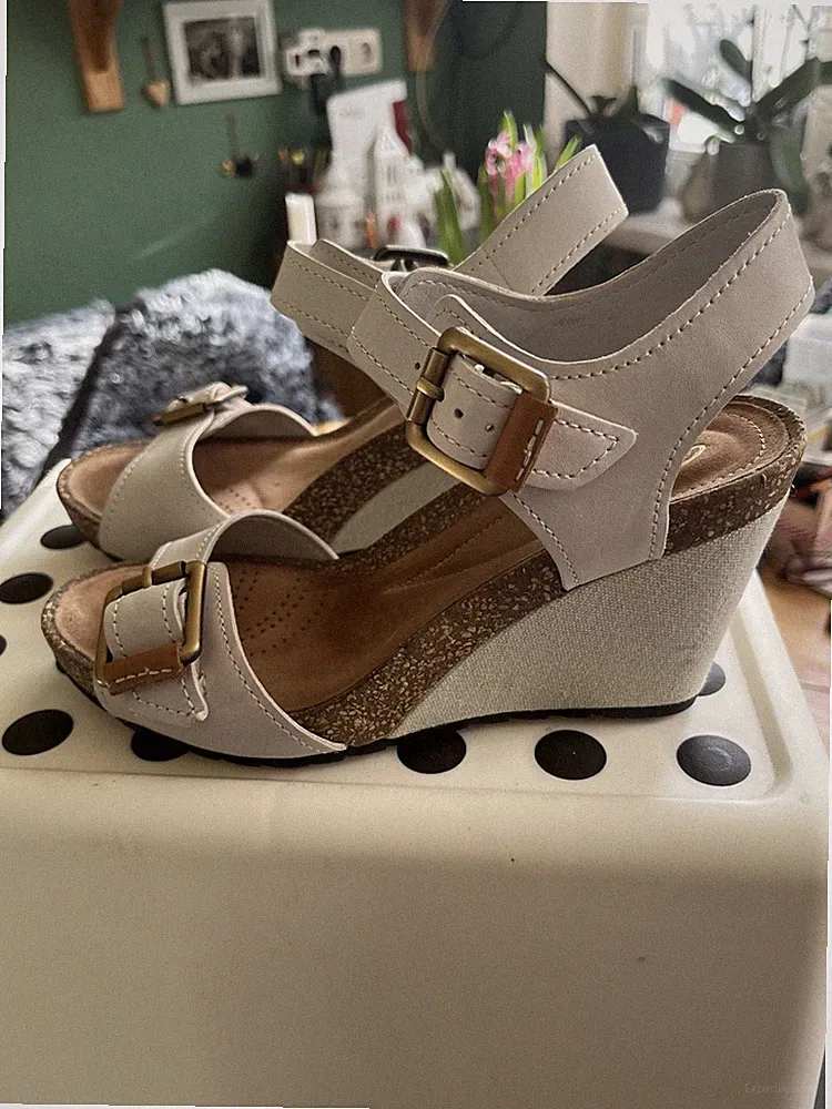Clarks Artisan Damen Plateau- Sandalen Größe 39 Women/Femmes Leder