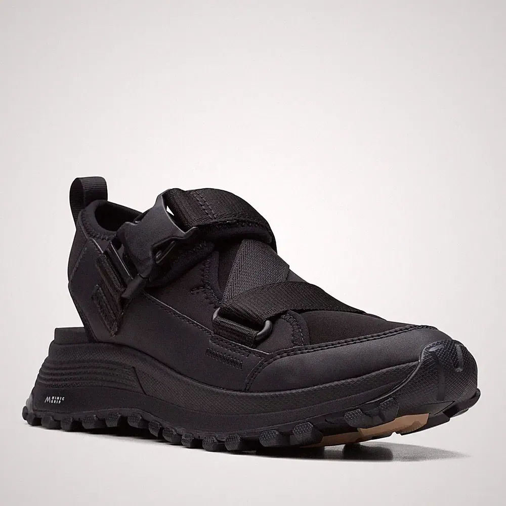 Clarks ATLTrek Damen Schwarze Keilabsatz Sandalen Freizeit 26170579