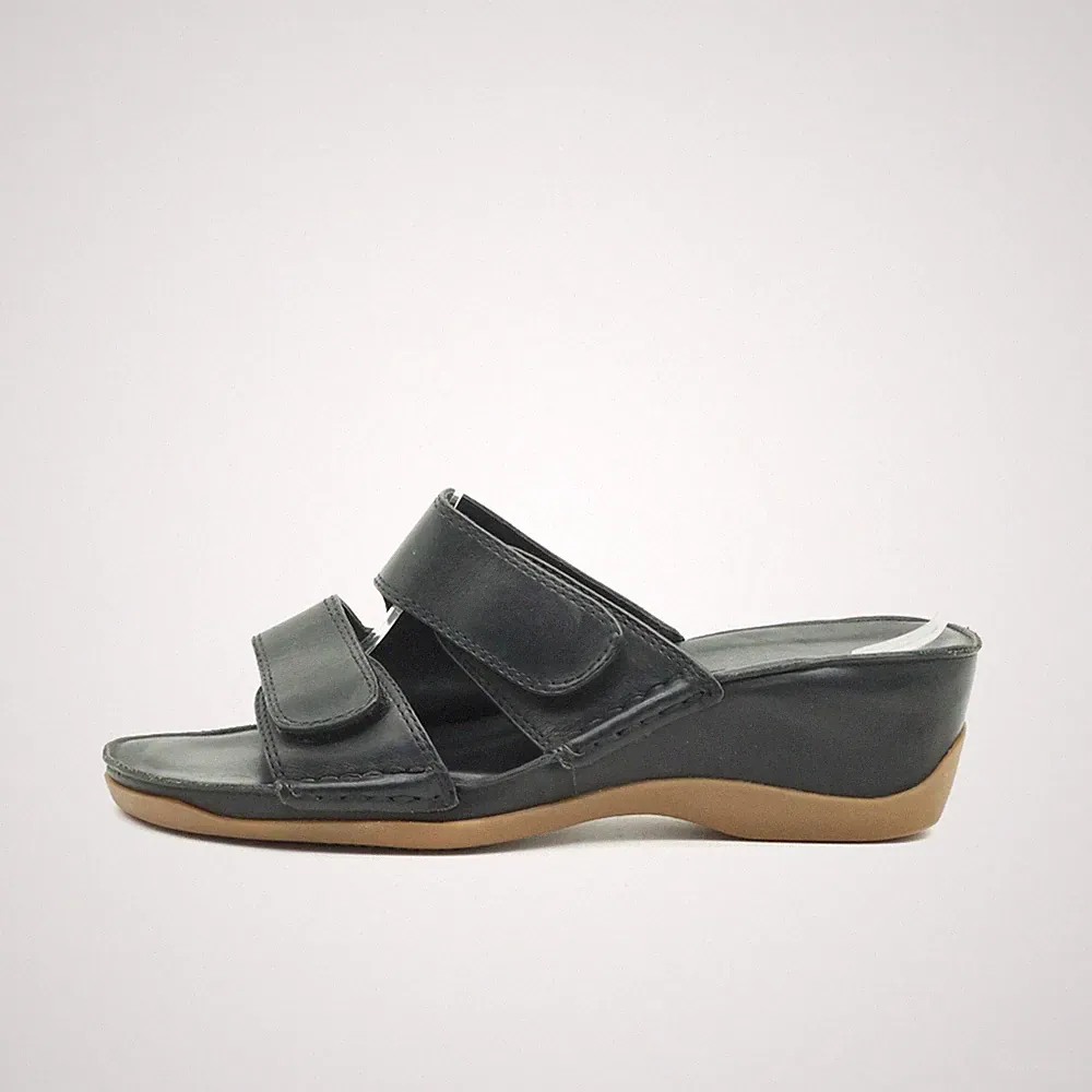Clarks Damen EU 41 H-10H Schwarz Klettverschluss, Rutschfest, Komfort