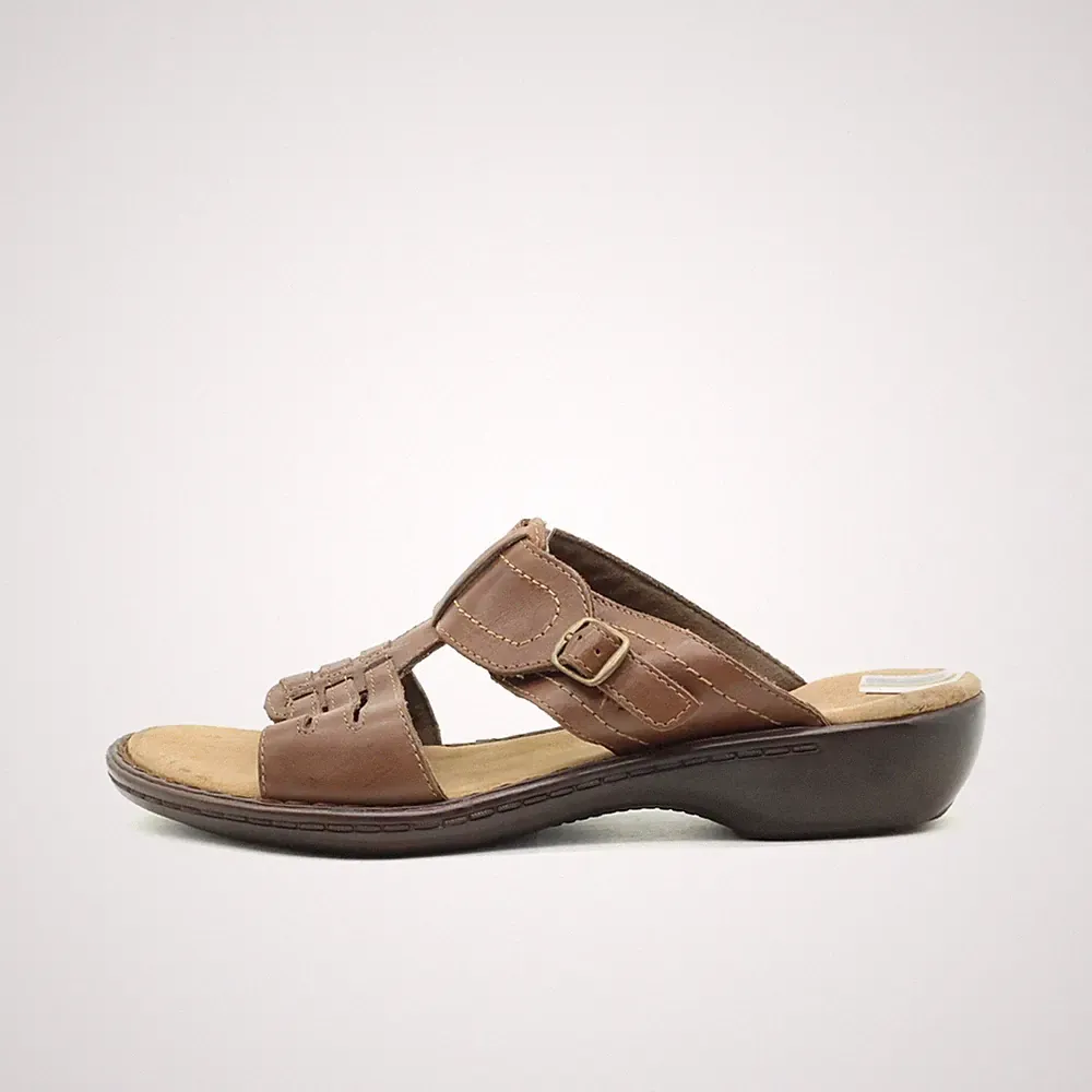 Clarks Damen Sandale EU 40 81177 Braun Verstellbarer Riemen Unifarben Sandalen