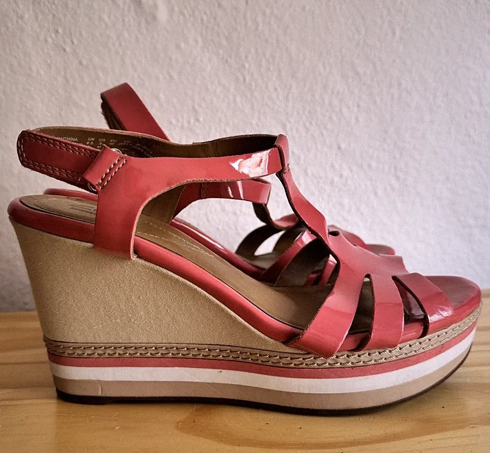 Clarks Sandalen Damen Keilabsatz
