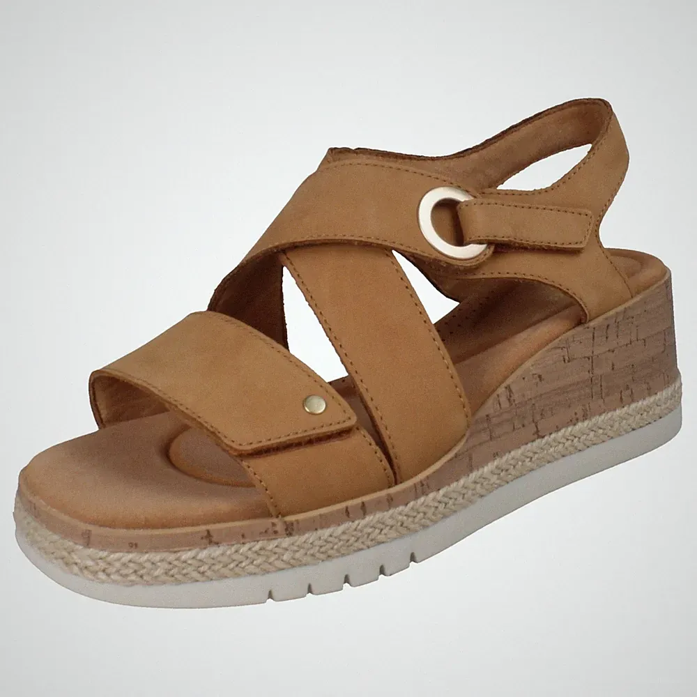 Clarks Damen Wedge Sandalen Kidiki Sun Ledersohle Hakenverschluss E UK 5-7