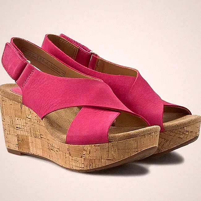 Clarks Plateau Sandaletten Keilabsatz Sandalen Gr.39