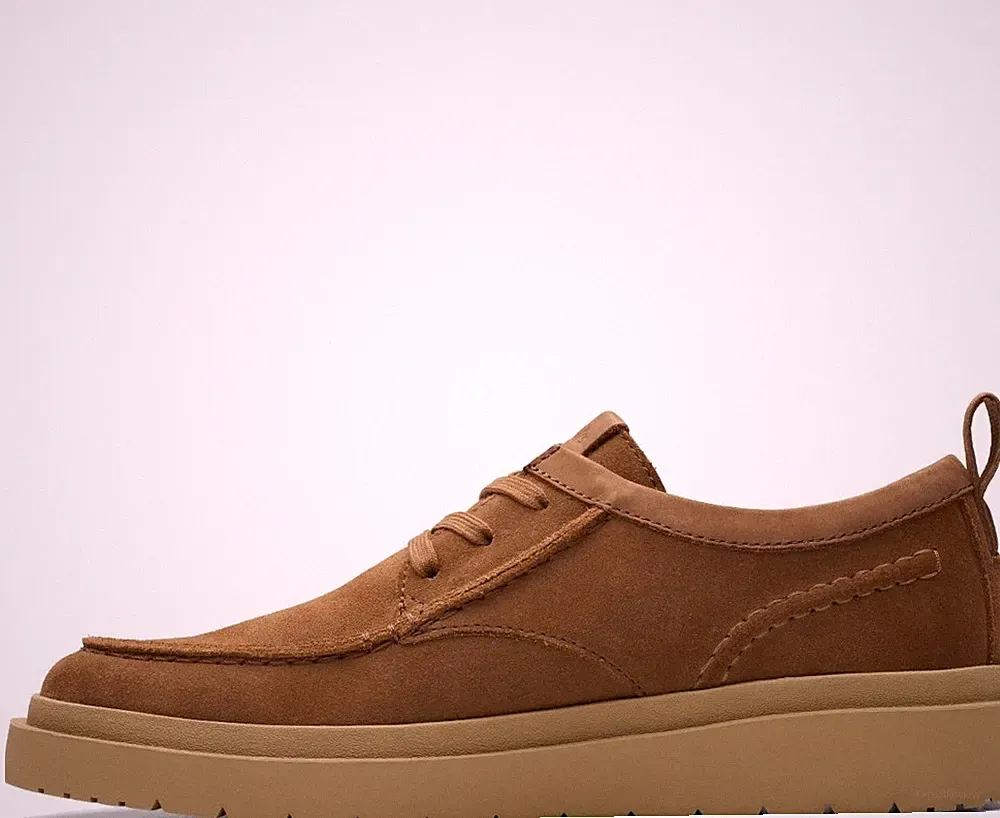 Clarks Polden Herren Braune Wildleder Keilabsatz Sneaker CL26180865-COLA