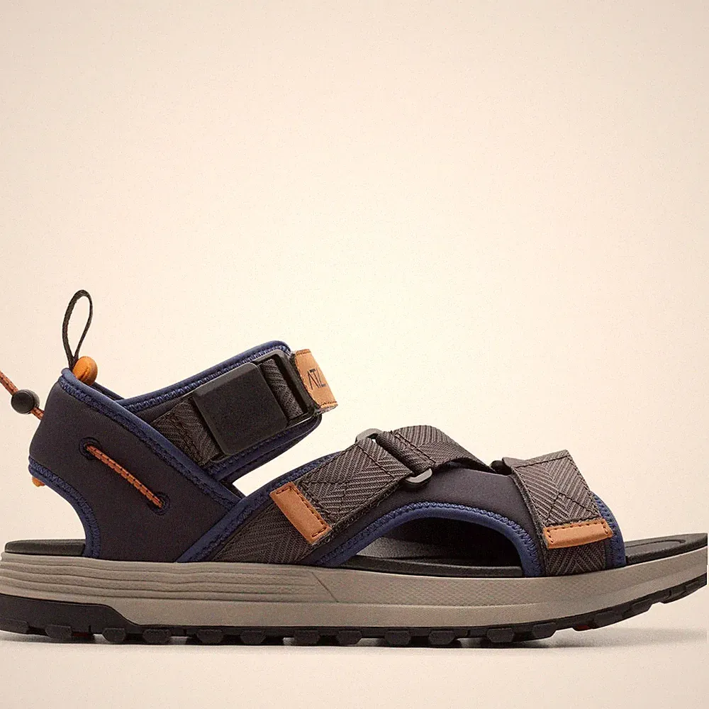 Clarks Trek Tide Herren Mehrfarbige Keilabsatz Sandalen Peeptoe CL26181521