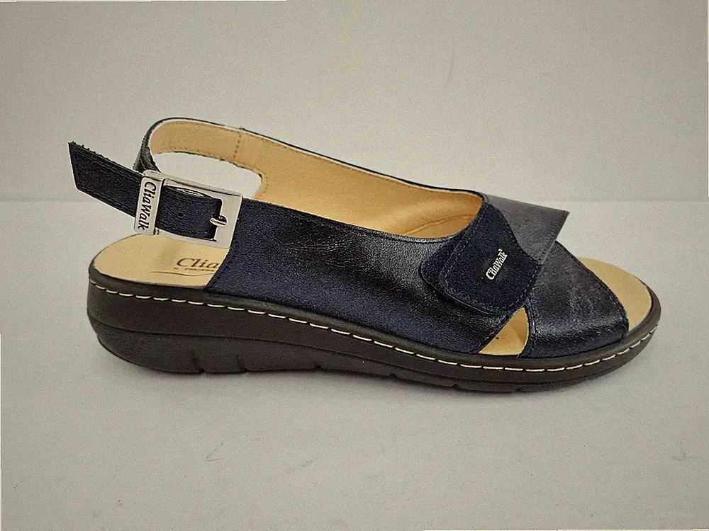 Cliawalk Damen Sandalen mit herausnehmbarer Einlegesohle, herausnehmbar 580 - BLAU (Blue)