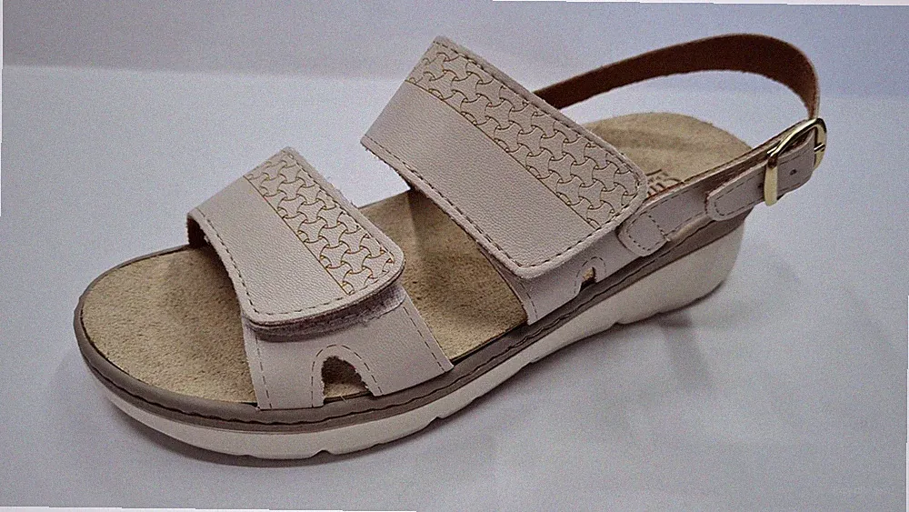 CliaWalk Sandalen Frau Kunstleder Mit Tücken Und Plantar Ausziehbar - Can ( Cana