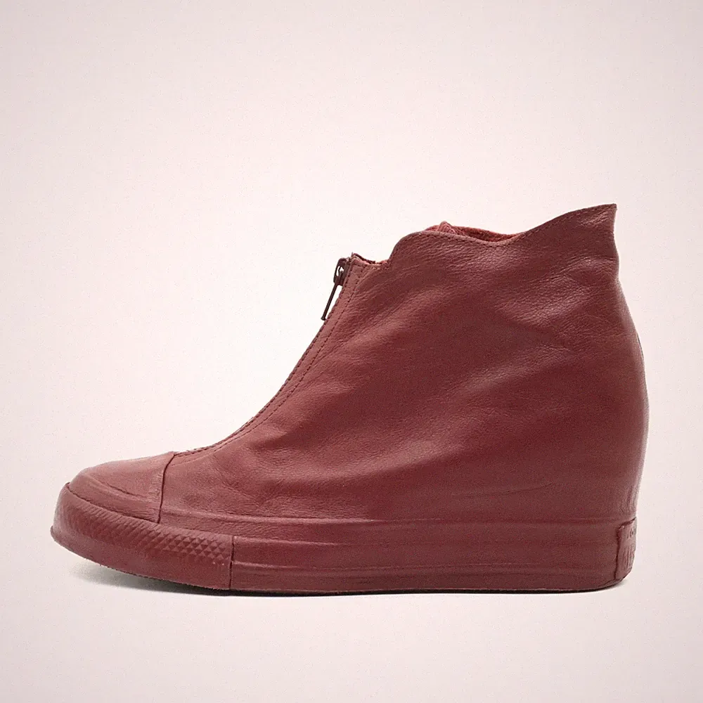 Converse Damen All Star Keilabsatz Wedge Sneaker Rot Knöchelhoch High EU 39