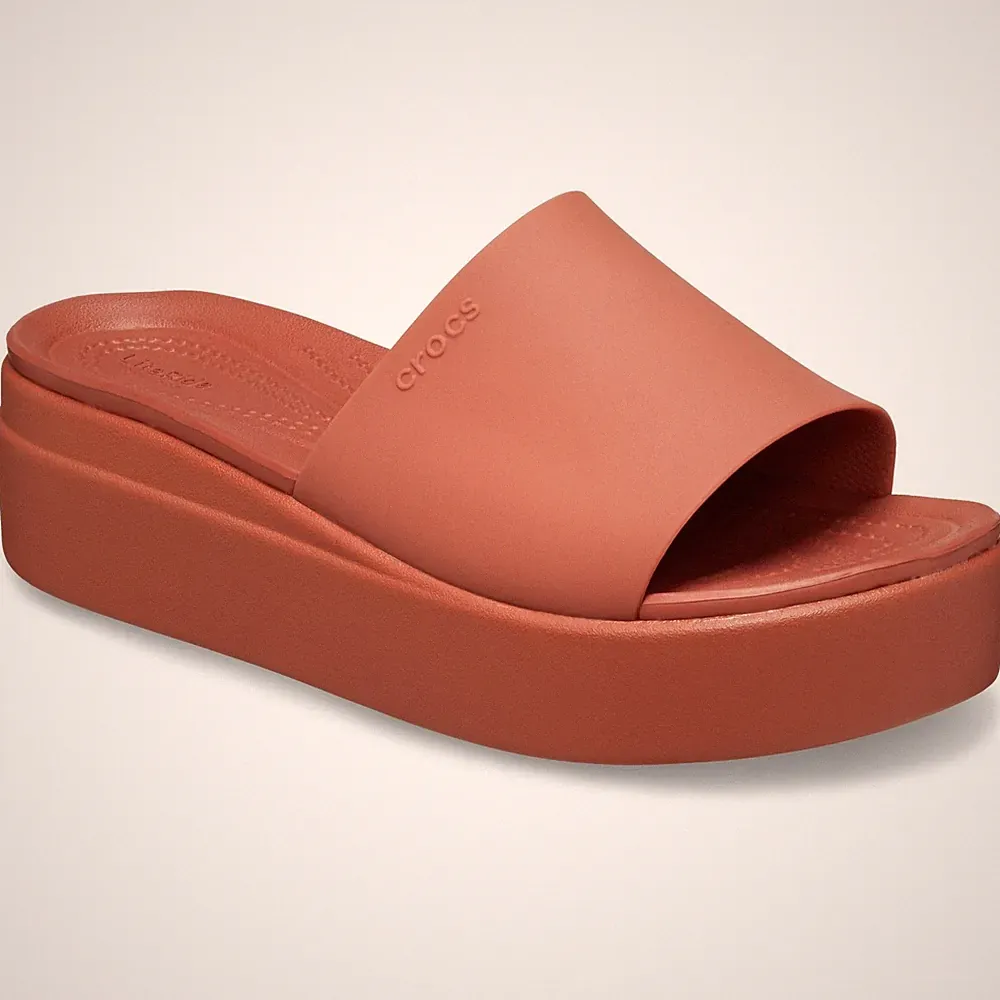 Crocs Brooklyn Slide Thermoplastic Damen Spice Slides Neu