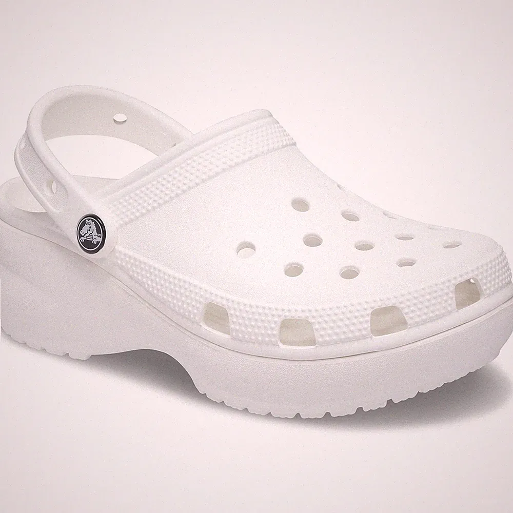 Crocs Classic Plateau Thermoplast Damen Clogs Weiß Neu