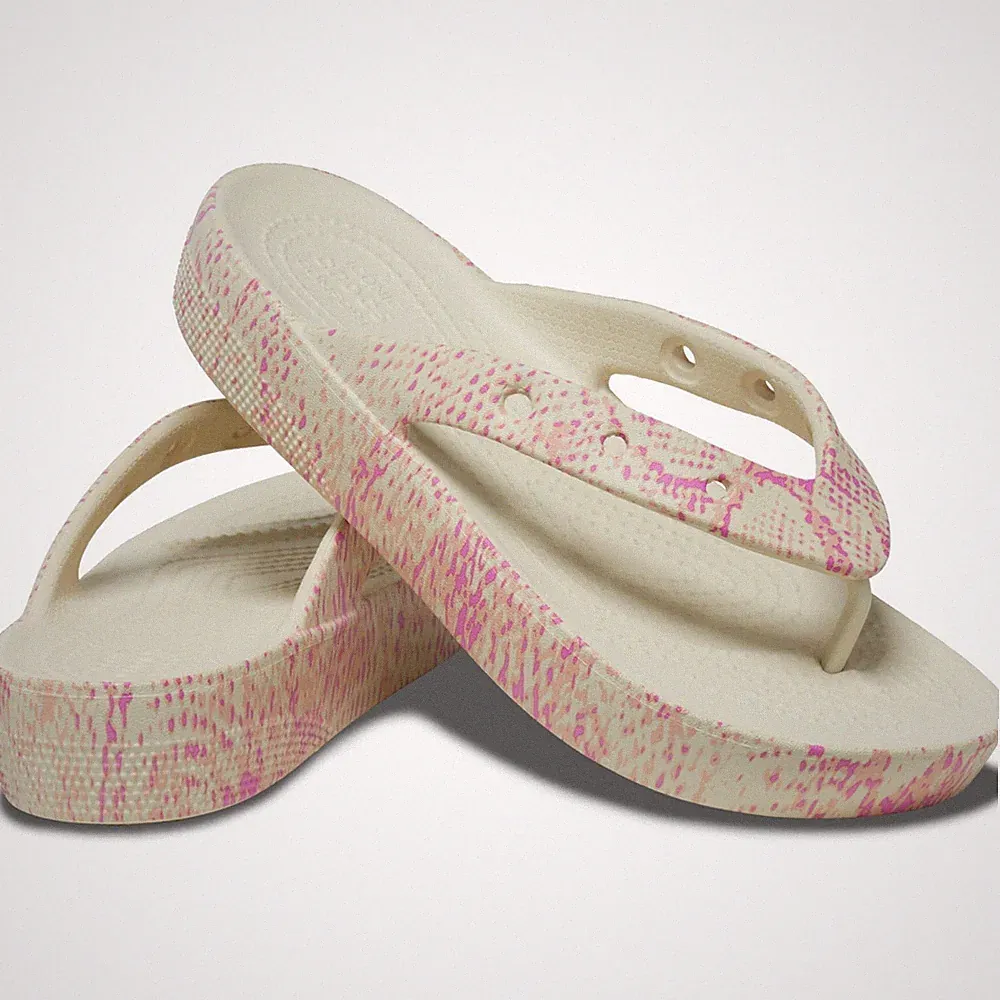 CROCS CLASSIC PLATFORM SNAKE PRINT FLIP Schuhe Sandalen Zehentrenner Damen Slipper