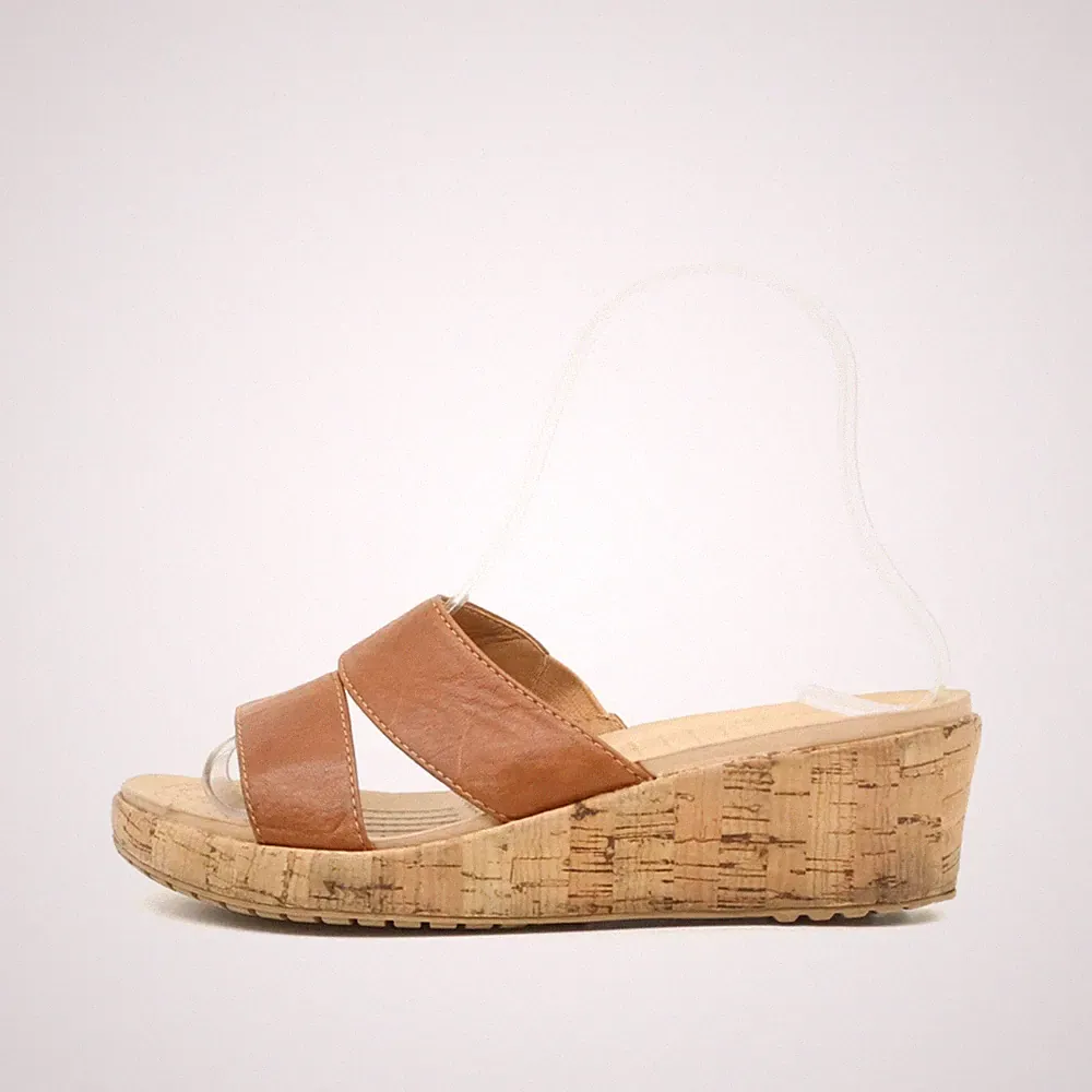 Crocs Damen Sandale EU 36-37 Crossband Wedge Braun Komfort