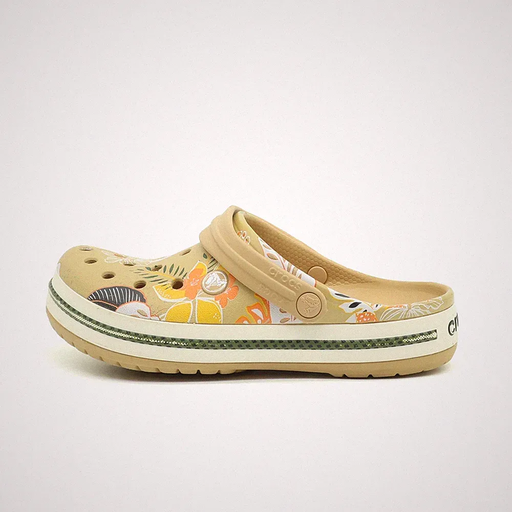 Crocs Damen Sandalette EU 37-38 Classic Floral Print Beige/Mehrfarbig