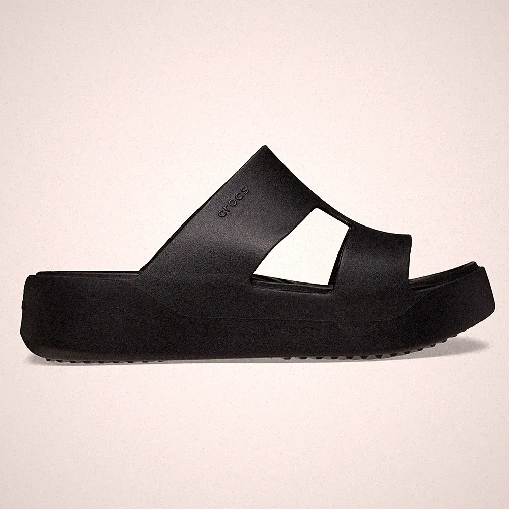 Crocs Getaway Platform H-Strap Damen Sandalen Pantoletten mit Keilabsatz Plateau