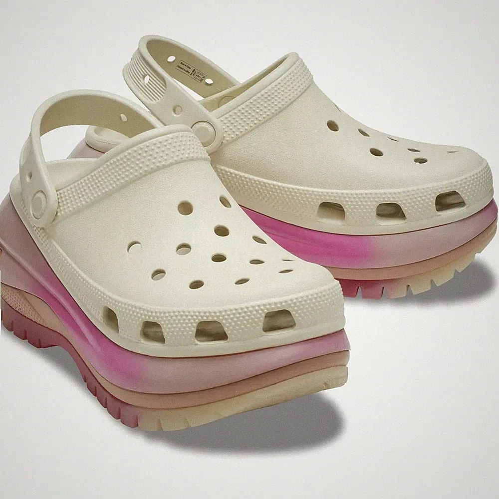 Crocs Mega Crush Clog - Plateau - Pink - UK 12 (EUR 48-49)