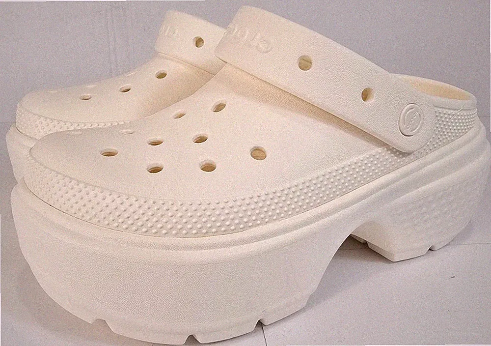 Crocs - Stomp Clog Plateau Chunky Sandalen - Weiß - Unisex UK 5/6