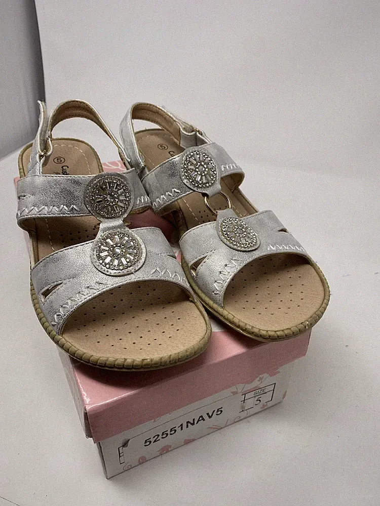 Cushion-Walk leichte Damen Sandalen Keilabsatz Gr. UK 5 flexibel bequem