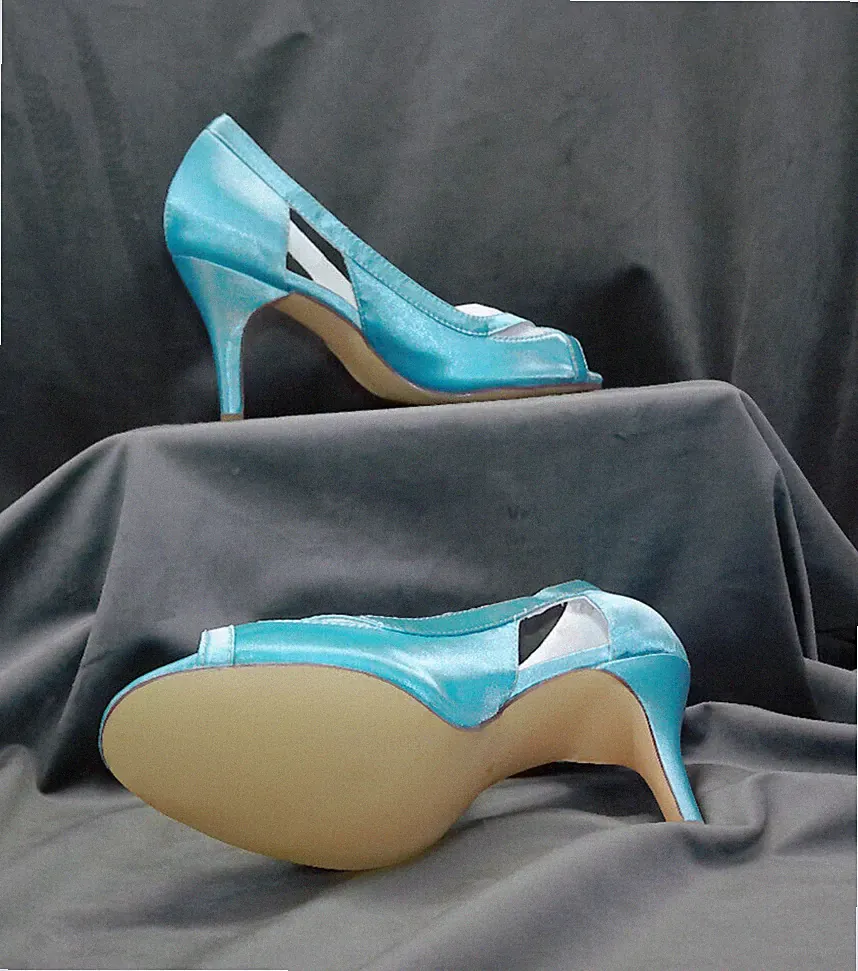 Damen Absatzschuhe Heels Elegant Einfarbig Schlupf Schuhe hellblau