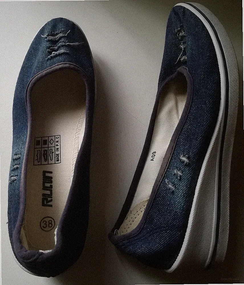 Jeansstoff Keilabsatz