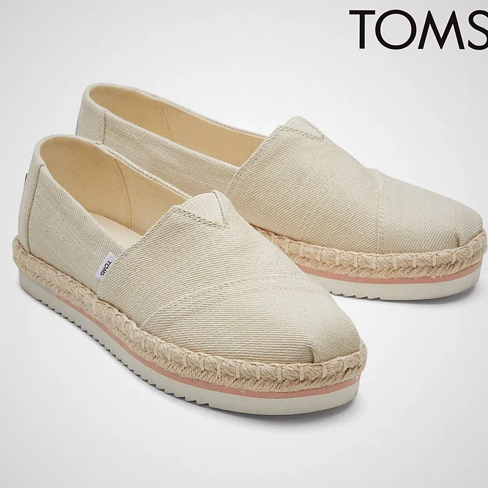Damen Canvas Plateau Schuhe TOMS Classic Rope Slipper Sommer Komfortschuh