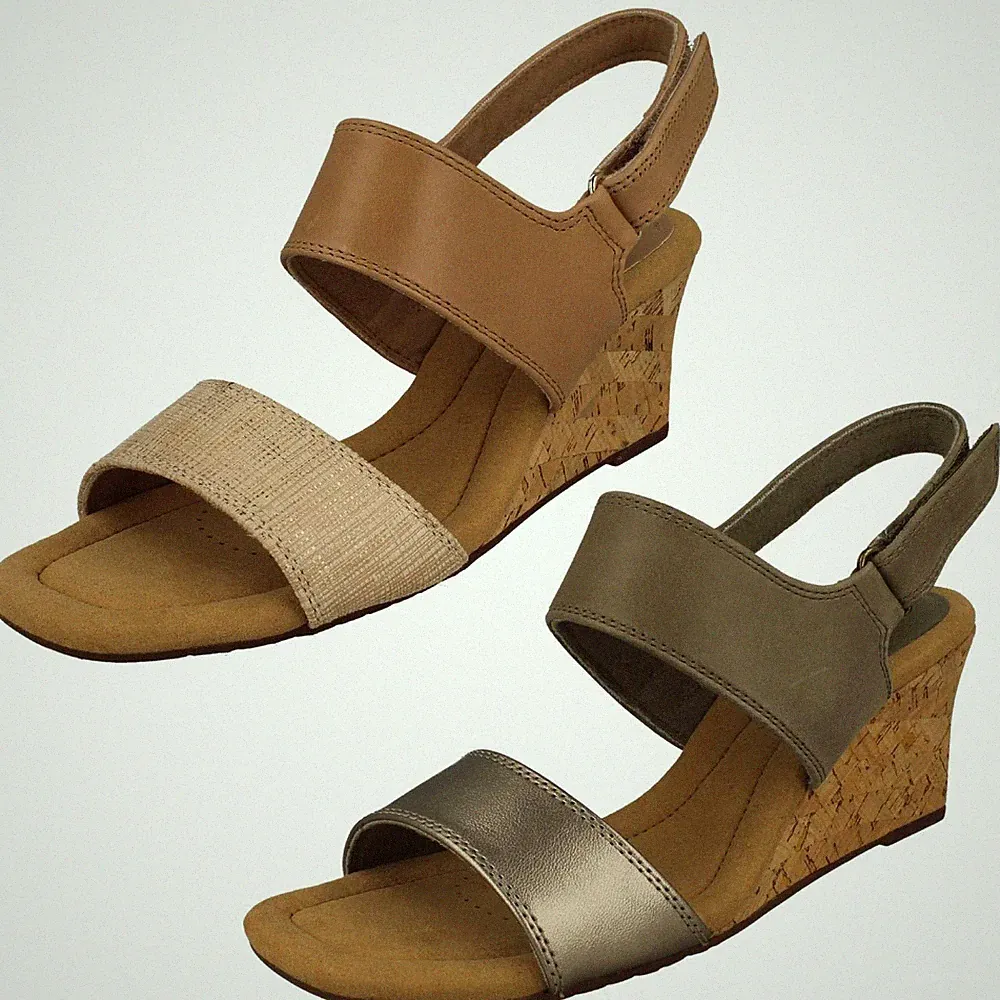 Damen Clarks Keilabsatz Riemchensandalen *Kyarra Faye*