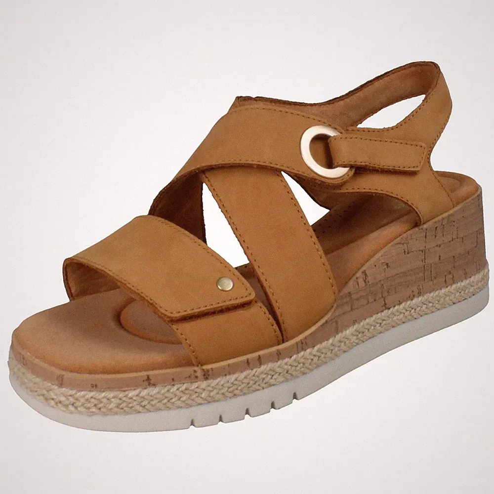 Damen Clarks Leather Keilabsätze Sandalen *Kidiki Sun*
