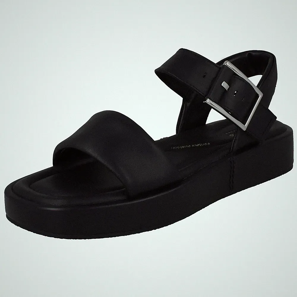 Damen Clarks Quadratische Spitze Leder Flatform Keilriemen Sandalen: Alda Strap