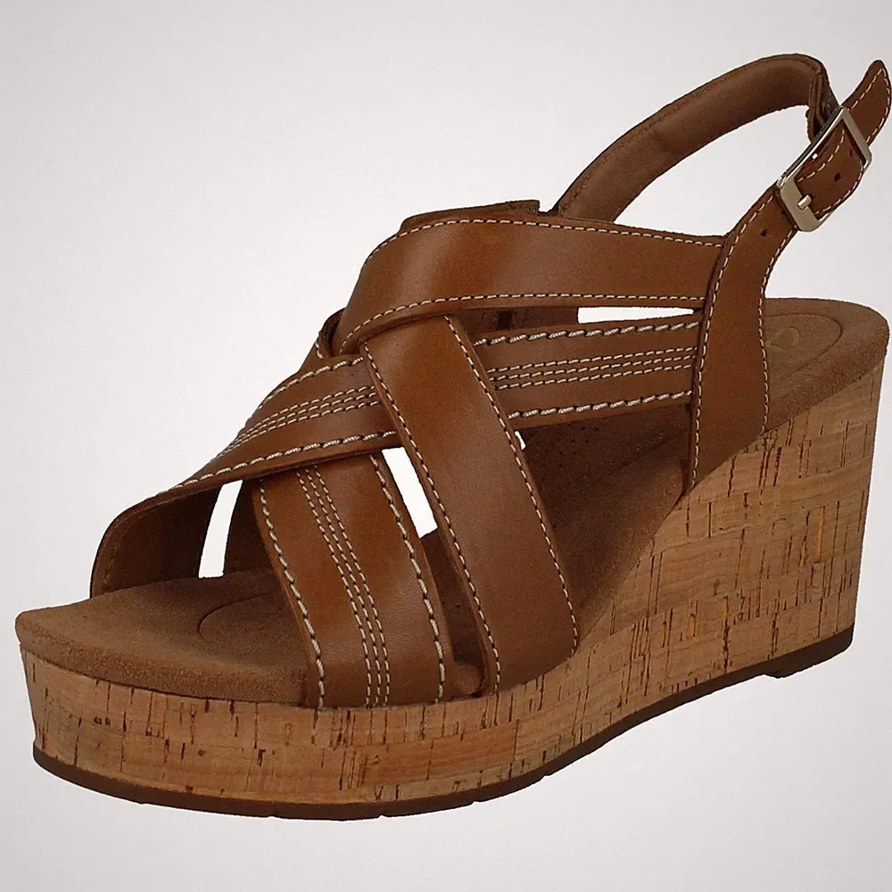 Damen Clarks Riemchen Wedge Sandalen Sabina Sling