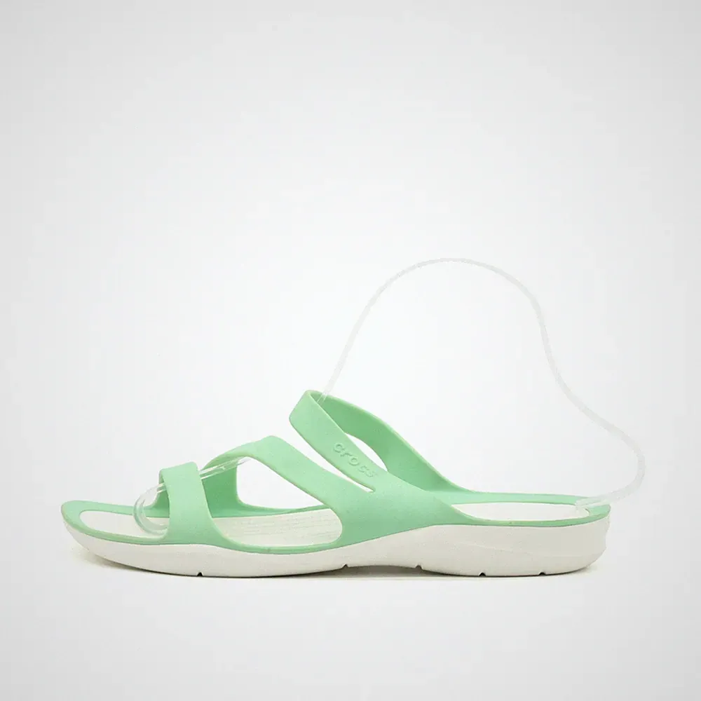 Damen Crocs Sandalen EU 38-39 Grün Gummi Leicht