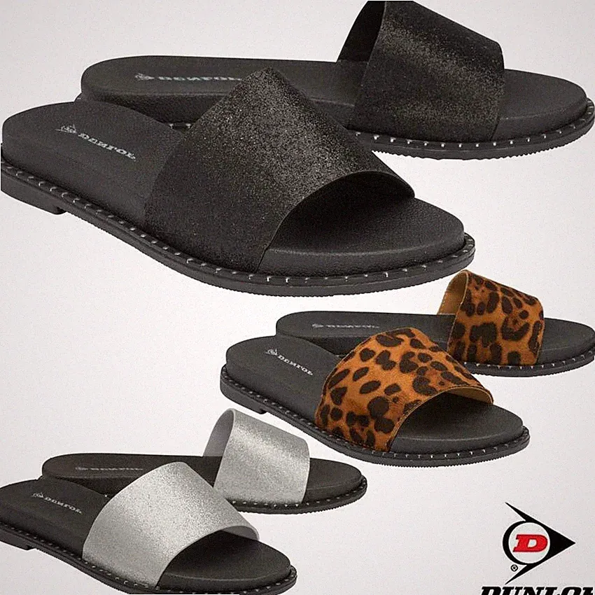 Damen Dunlop Cushion Walking Urlaub Flip Flops Schieber Dusche Pantoletten Sandalen