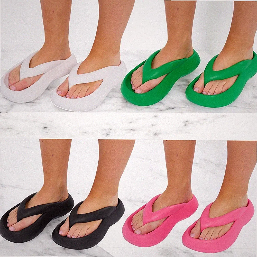 Damen-Flip-Flops Fußgewölbestütze Komfort Strand Plateau Sandalen für leichte