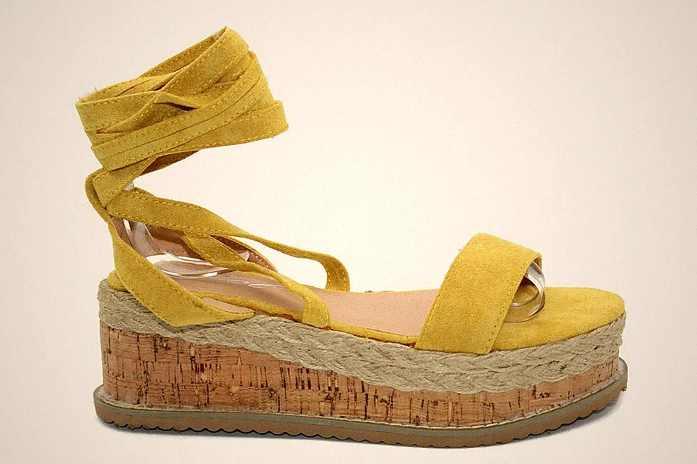 Damen Frauen Espadrilles Sandalen Knöchel Schnürung Sommer Party Strand Plateau