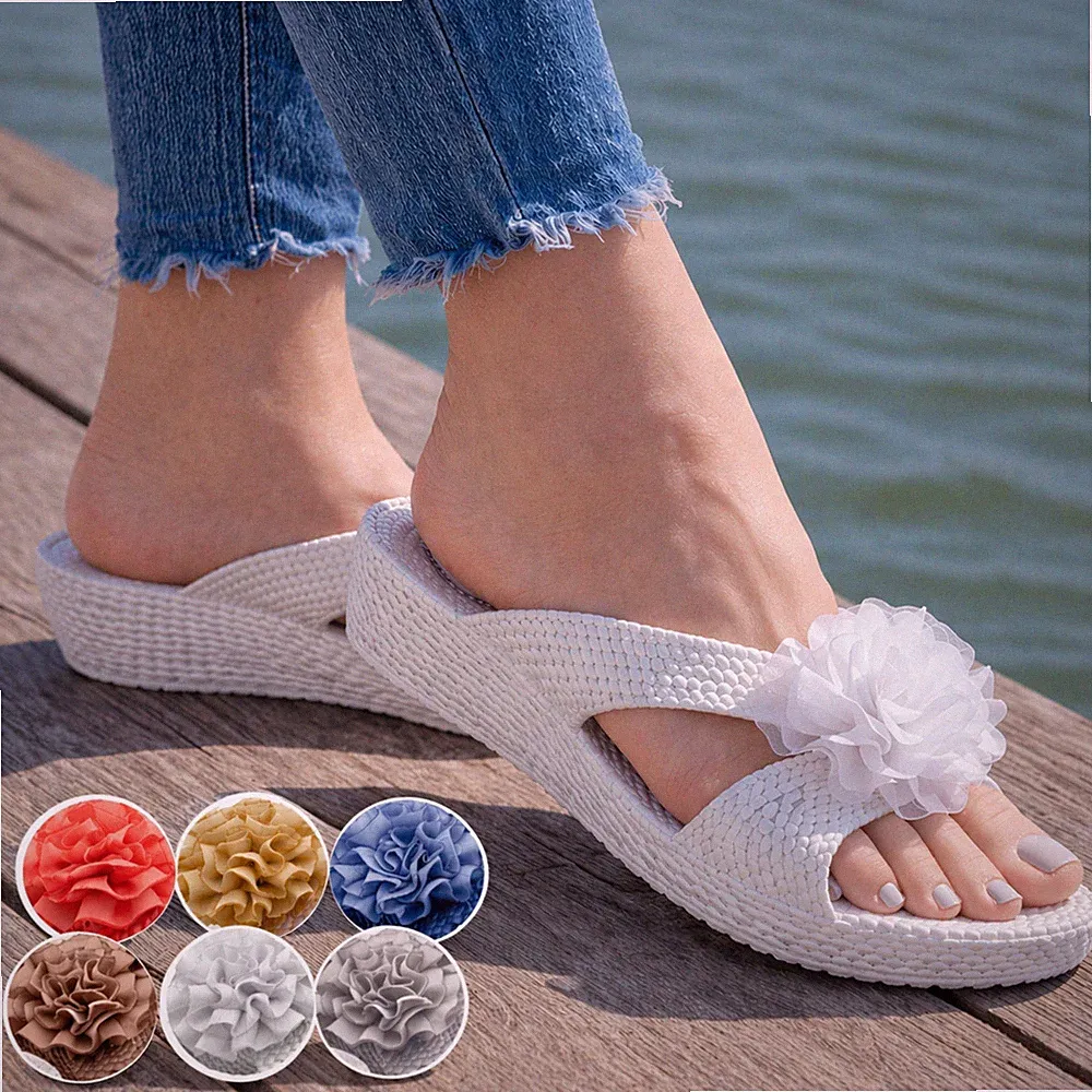 Damen Frauen Flip Flops Sandalen bequeme Slipper Strandschuhe Sommer Sliders Größe