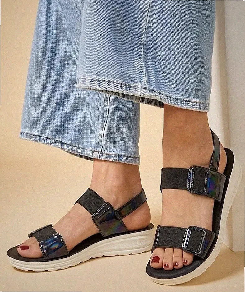 Damen Frauen Sommer Sandalen Plateau Keilabsatz leichte Schuhe Sandalen Größe 3-7
