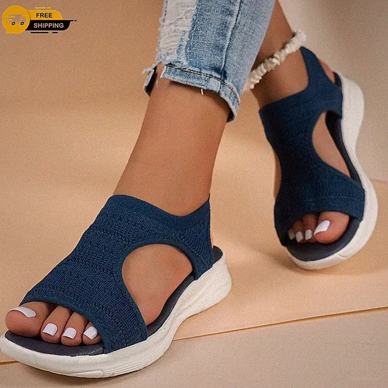 Damen-Freizeit-Orthopädische Sandalen Damen-Slingback Sommer flache Forms Größen
