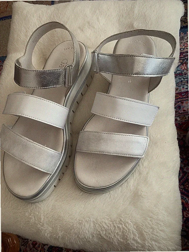 Damen Gabor Best Fitting Sandalen Weiß Gr. 6